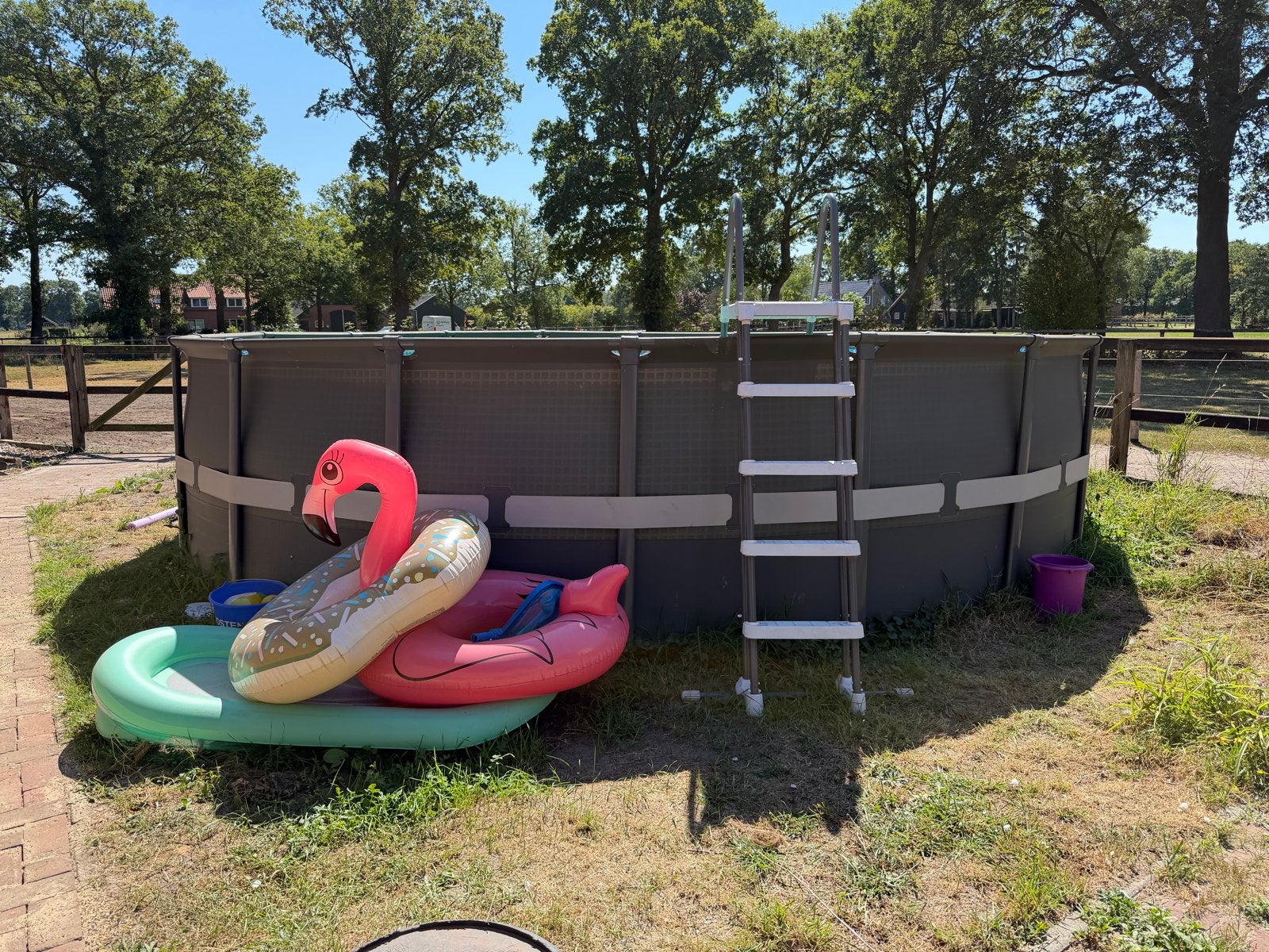 Intex Opzetzwembad met zandfilterpomp en accessoires, Gebruikt, Rond, 300 cm of meer, Ophalen