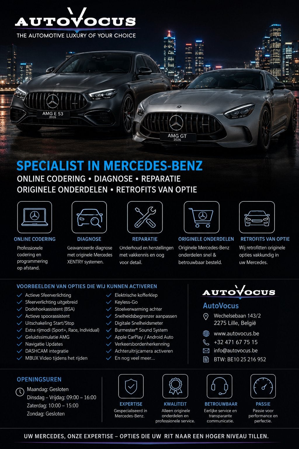 Mercedes-Benz,AUDI,BMW..enzz diagnose herstelling codeering, Auto diversen, Ophalen