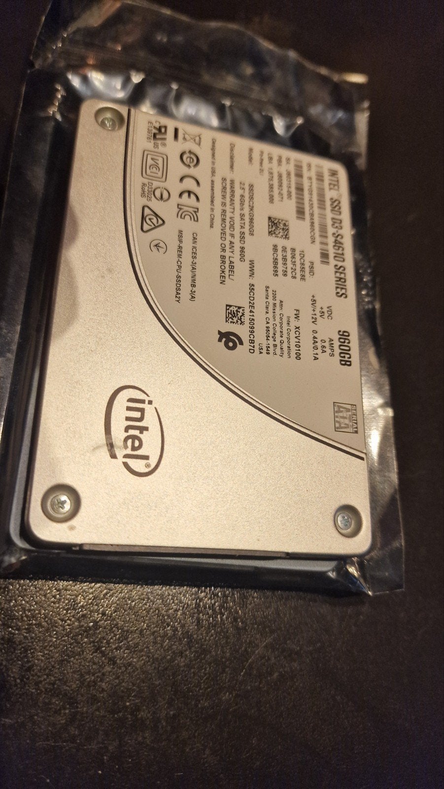 Intel D3 S4610 SSD, 960 Gb., Computers en Software, Harde schijven, Intel SSD, Intern, SATA, Ophalen of Verzenden