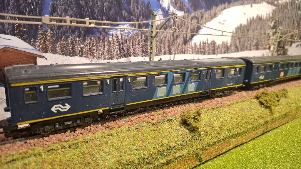 Lima H0 – Set van 2x NS Plan E/W Personenrijtuig 4, Gebruikt, Gelijkstroom, Wagon, Ophalen of Verzenden