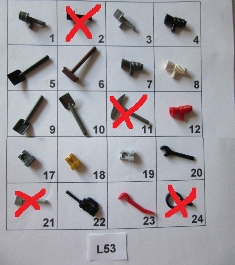 L053 LEGO MINIFIG ACCESSOIRES, BIJL SCHEP, BEZEM, RADIO, Lego, Ophalen of Verzenden, Losse stenen, Lego Nederland B.V.
