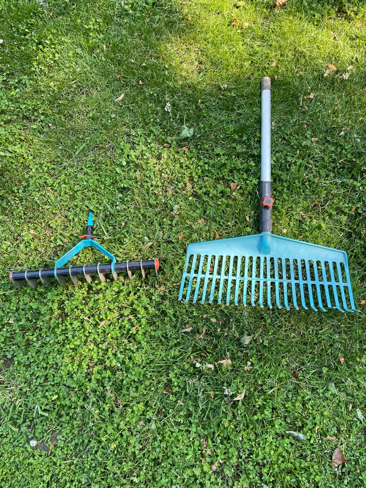Gardena Hark en Cultivator verticuteer Set, Tuin en Terras, Ophalen, Gebruikt, Hark