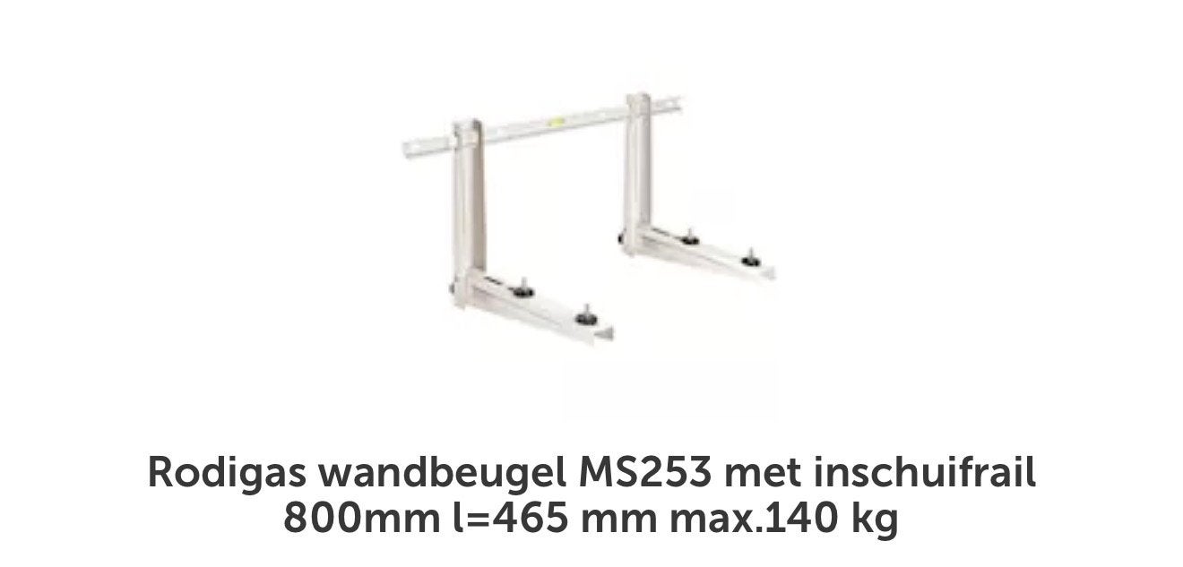 Airconditioning Rodigas wandbeugel met inschuifrail, Ophalen, Gebruikt, 250 mm of meer, Overige typen