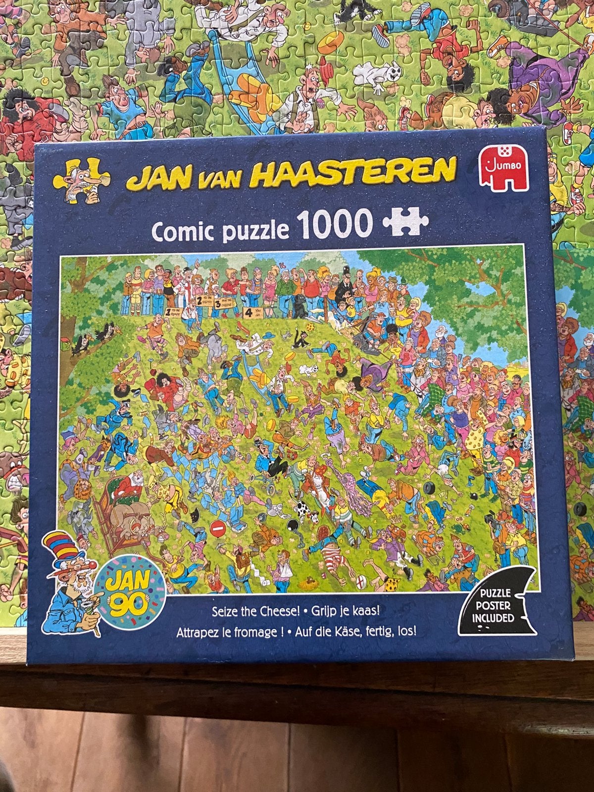 Jan van Haasteren Grijp je kaas 999 stukjes, Ophalen of Verzenden, 500 t/m 1500 stukjes, Zo goed als nieuw, Legpuzzel