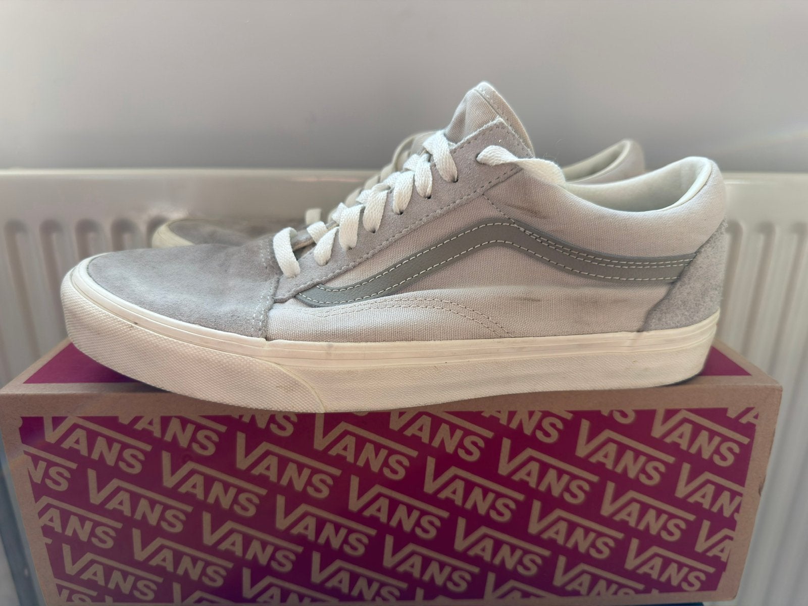 Vans Sk8 hi - licht grijs - maat 42.5, Kleding | Heren, Schoenen, Ophalen of Verzenden, Gedragen, Overige kleuren, Sneakers of Gympen