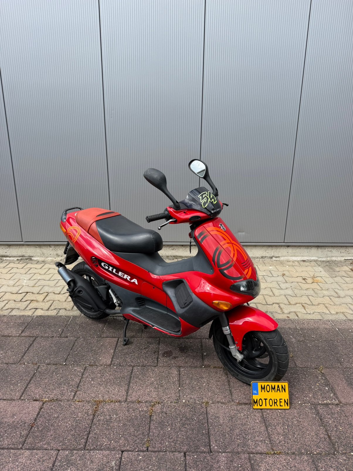 Gilera Runner 50cc Poggiali Bromplaat Origineel Zeldzaam, Fietsen en Brommers, Scooters | Piaggio, Ophalen, Zo goed als nieuw