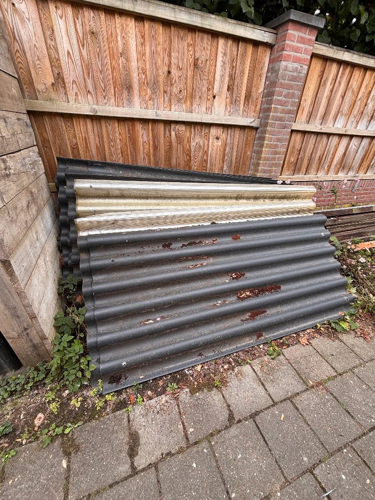 Golfplaten (cement gebonden), Ophalen of Verzenden, Gebruikt, Veranda