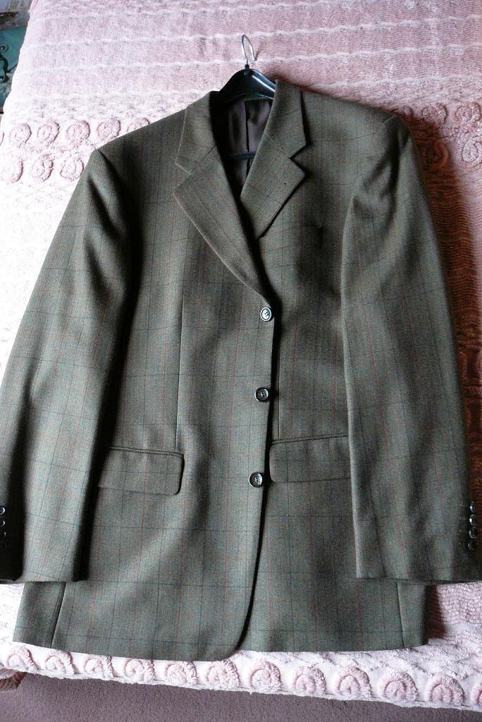 Colbert  54 zgan bruin/groene ruit rood/blauwe tinten 30euro, Maat 52/54 (L), Overige kleuren, Ophalen of Verzenden, Westbury