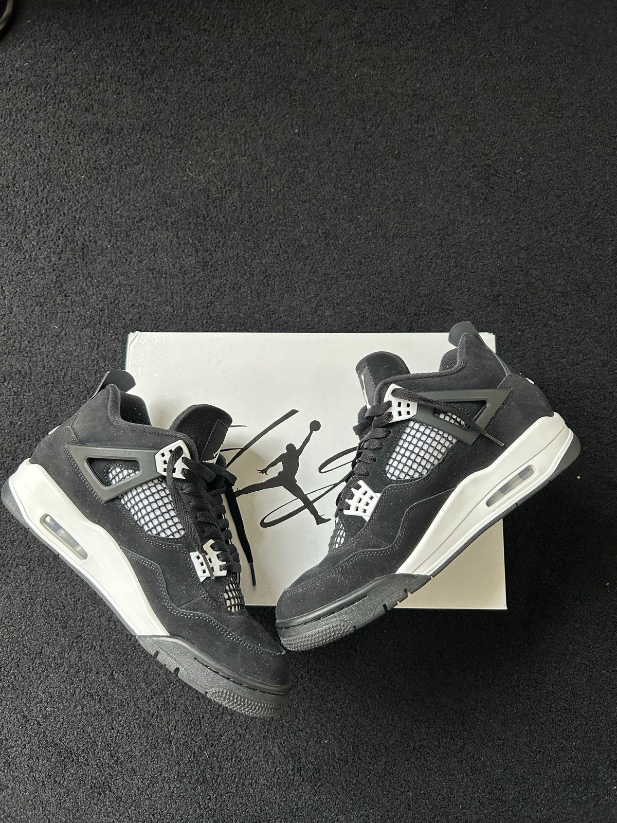 Nike Air Jordan 4 Retro white thunder, Zwart, Nieuw, Ophalen of Verzenden, Sneakers of Gympen