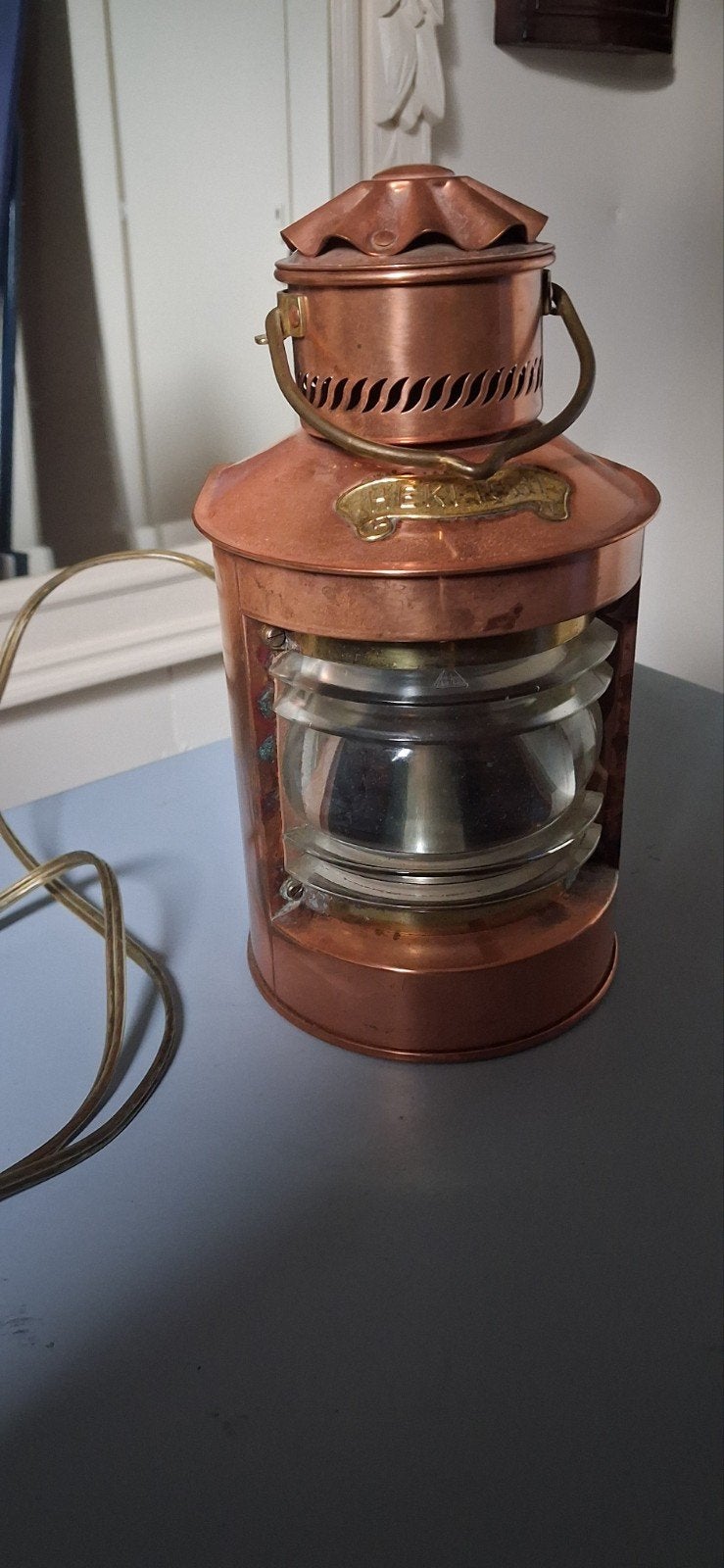 Koperen Scheepslamp - Heklicht D.H.R. Holland, Ophalen of Verzenden