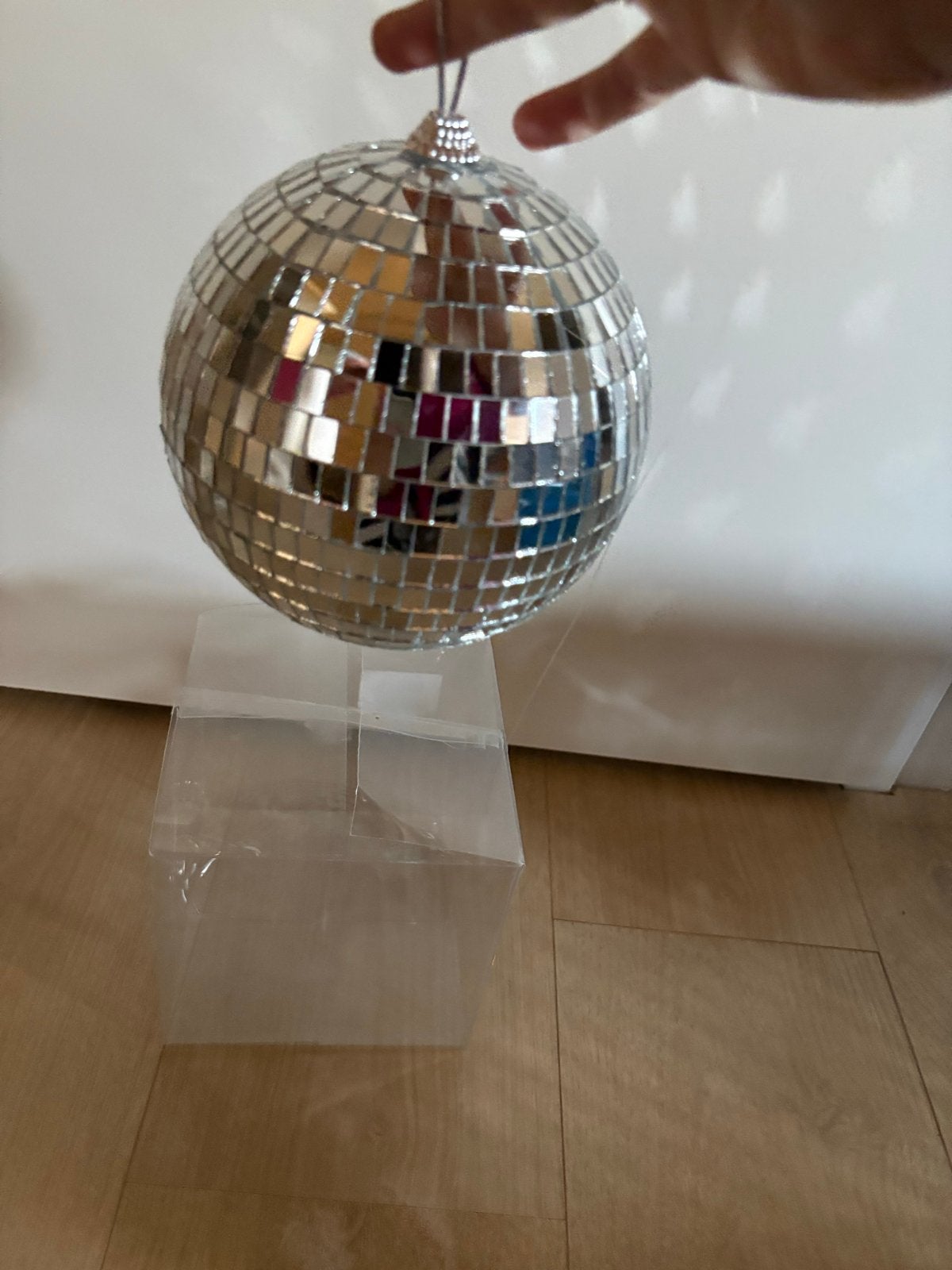 3 Zilveren Discoballen 15cm €4,- ps, Ophalen of Verzenden, Zo goed als nieuw, Versiering, Overige