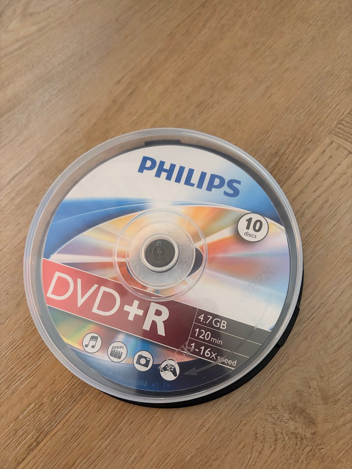 Philips DVD+R 4.7GB 120min 1-16x speed (10 discs), Computers en Software, Beschrijfbare discs, Ophalen, Nieuw, Dvd, Op spindel