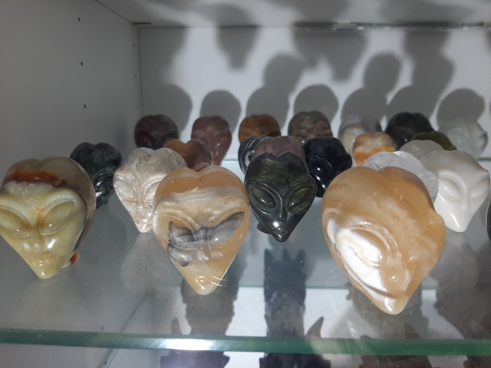 edelstenen alien schedels, Ophalen of Verzenden, Fossiel