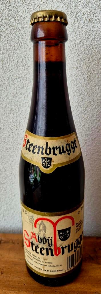 Zeer oude volle 33 cl fles Abdij STEENBRUGGE bier GoudenBoom, Ophalen of Verzenden, Zo goed als nieuw, Flesje(s), Overige merken