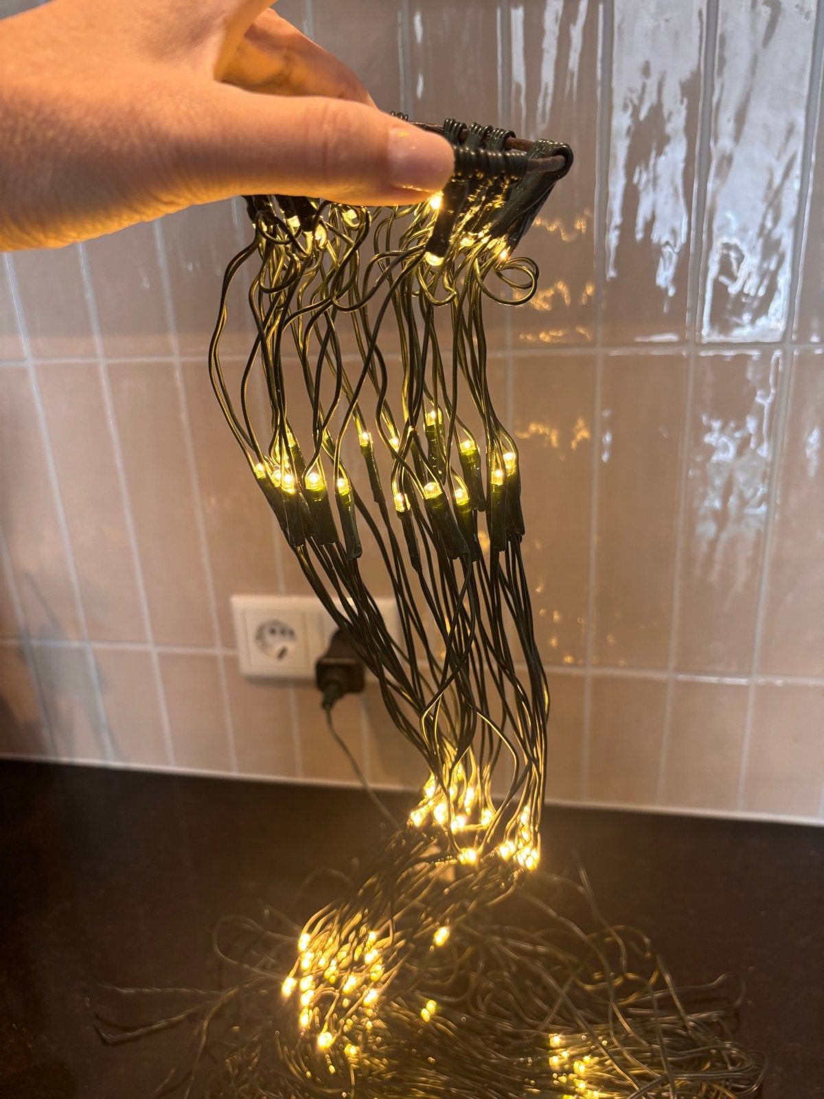 Licht net voor over de kerstboom, Ophalen of Verzenden, Nieuw