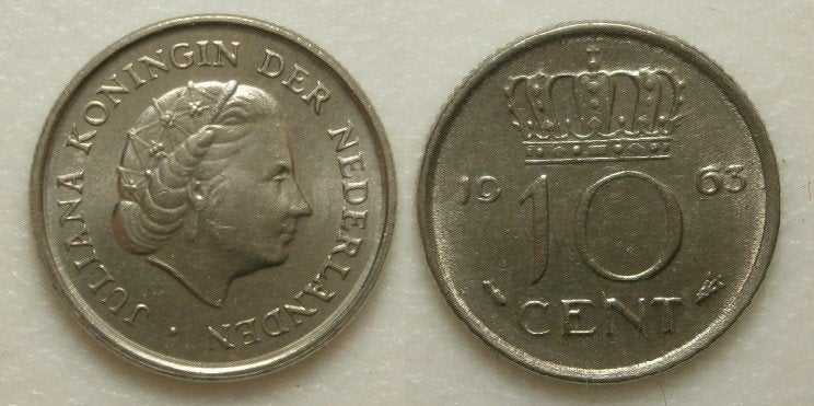 PD02609 Juliana 10 cent 1963, Ophalen of Verzenden, Koningin Juliana, 10 cent, Losse munt