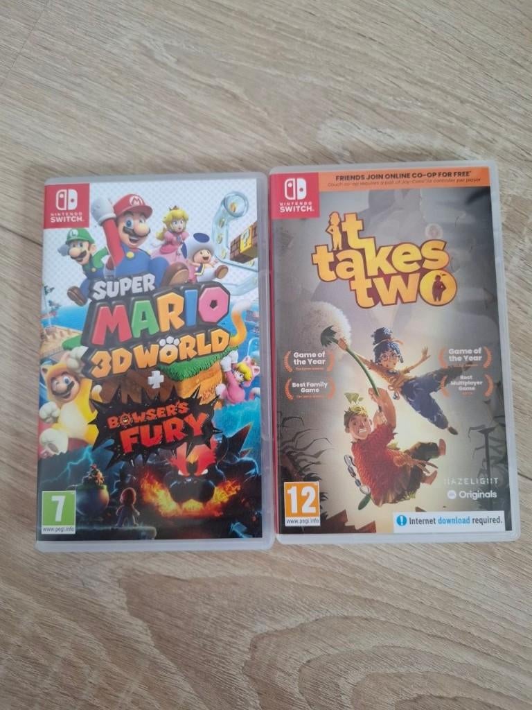 Nintendo Switch Games: Super Mario 3D World + It Takes Two, Spelcomputers en Games, Games | Nintendo Switch, Avontuur en Actie