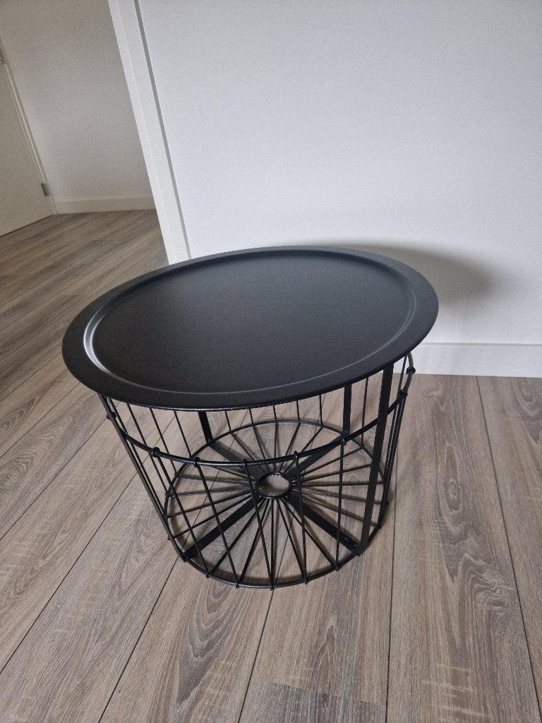Salontafel zwart, Ophalen, 50 – 75, 100 tot 150 cm, Rond