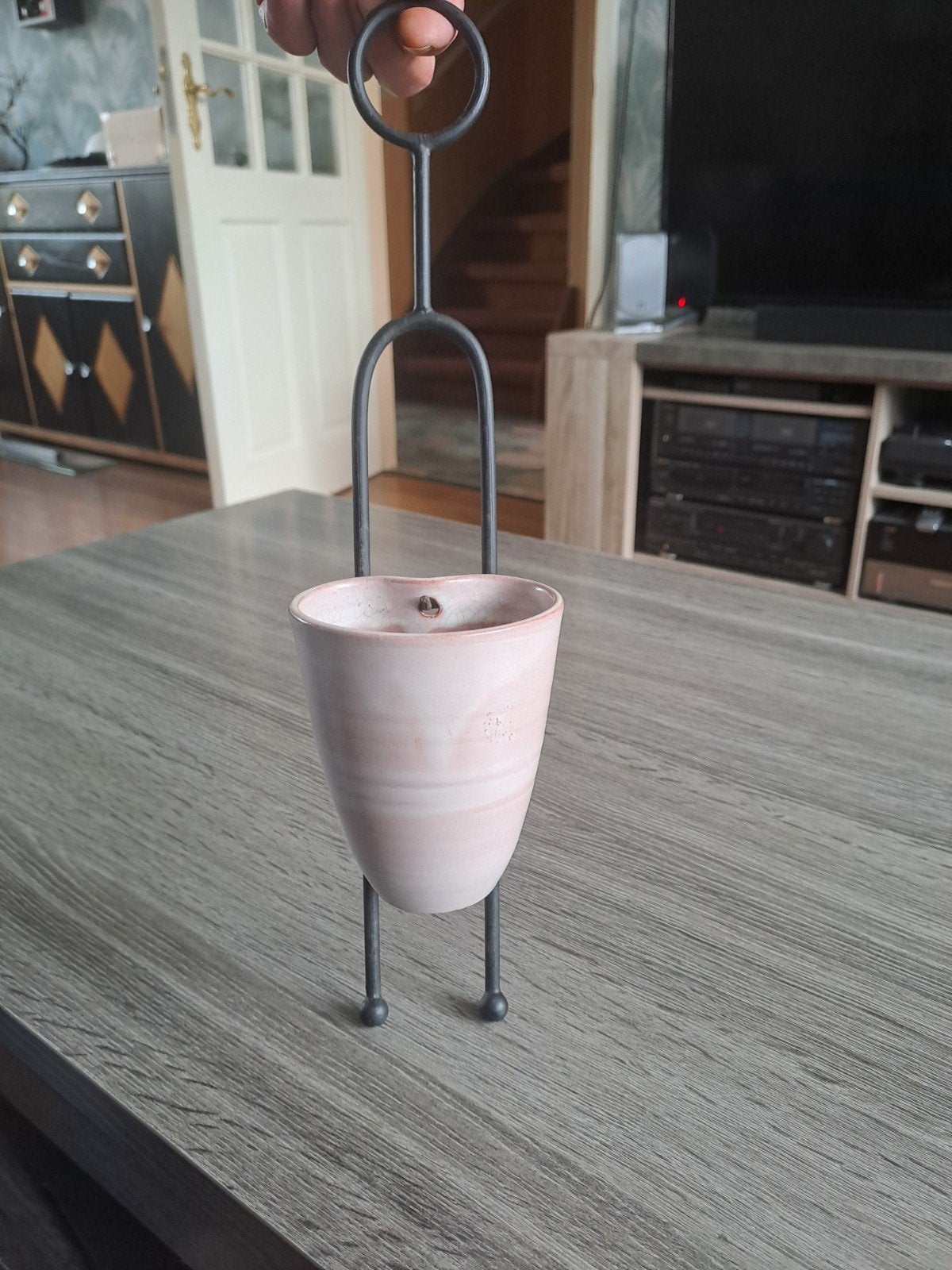 Mobach bloempotje met bloempothanger, Ophalen