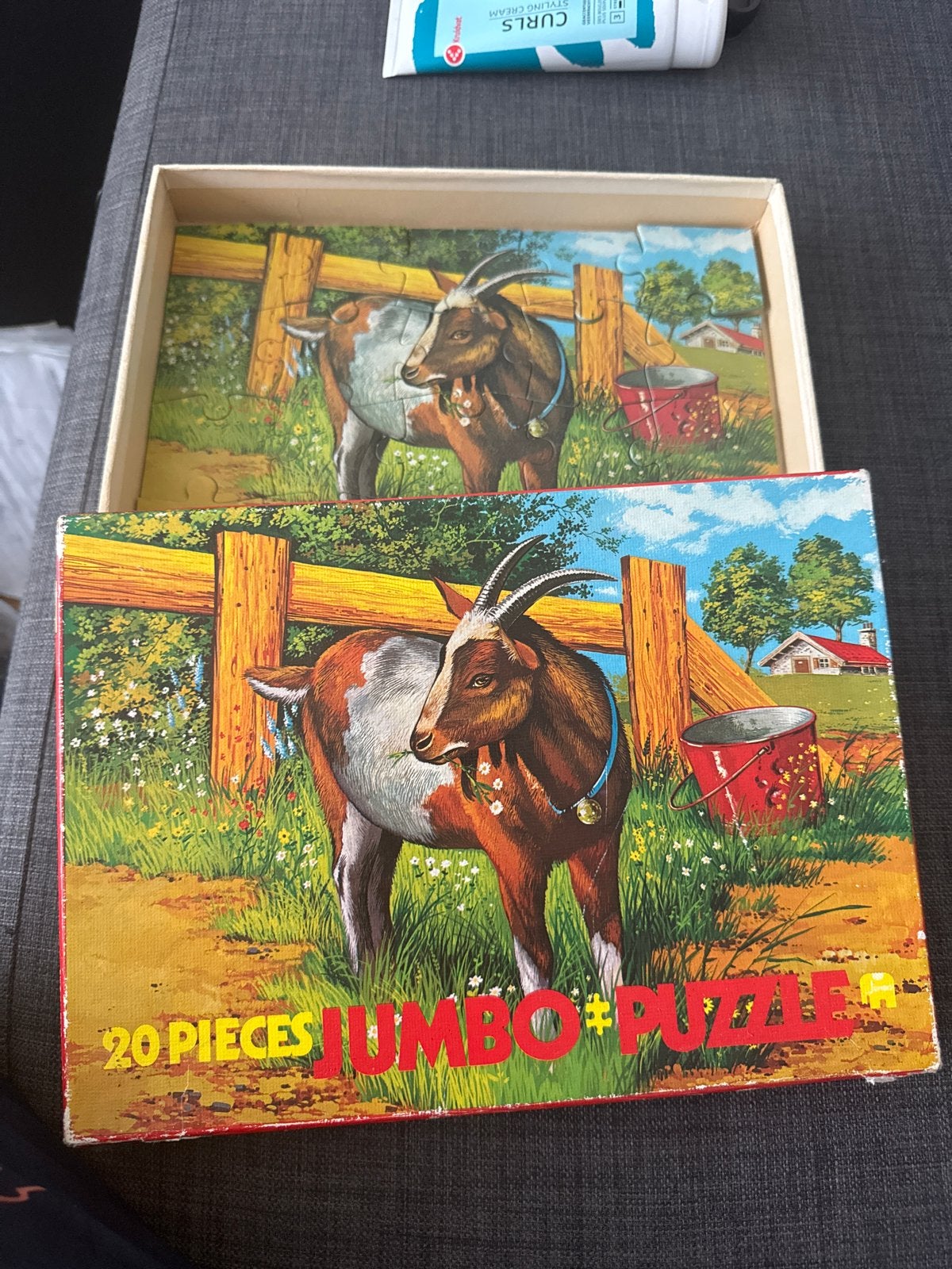 Jumbo Puzzle Geit 20 Stukjes - Vintage Kinderpuzzel, Antiek en Kunst, Ophalen of Verzenden, Natuur en Biologie