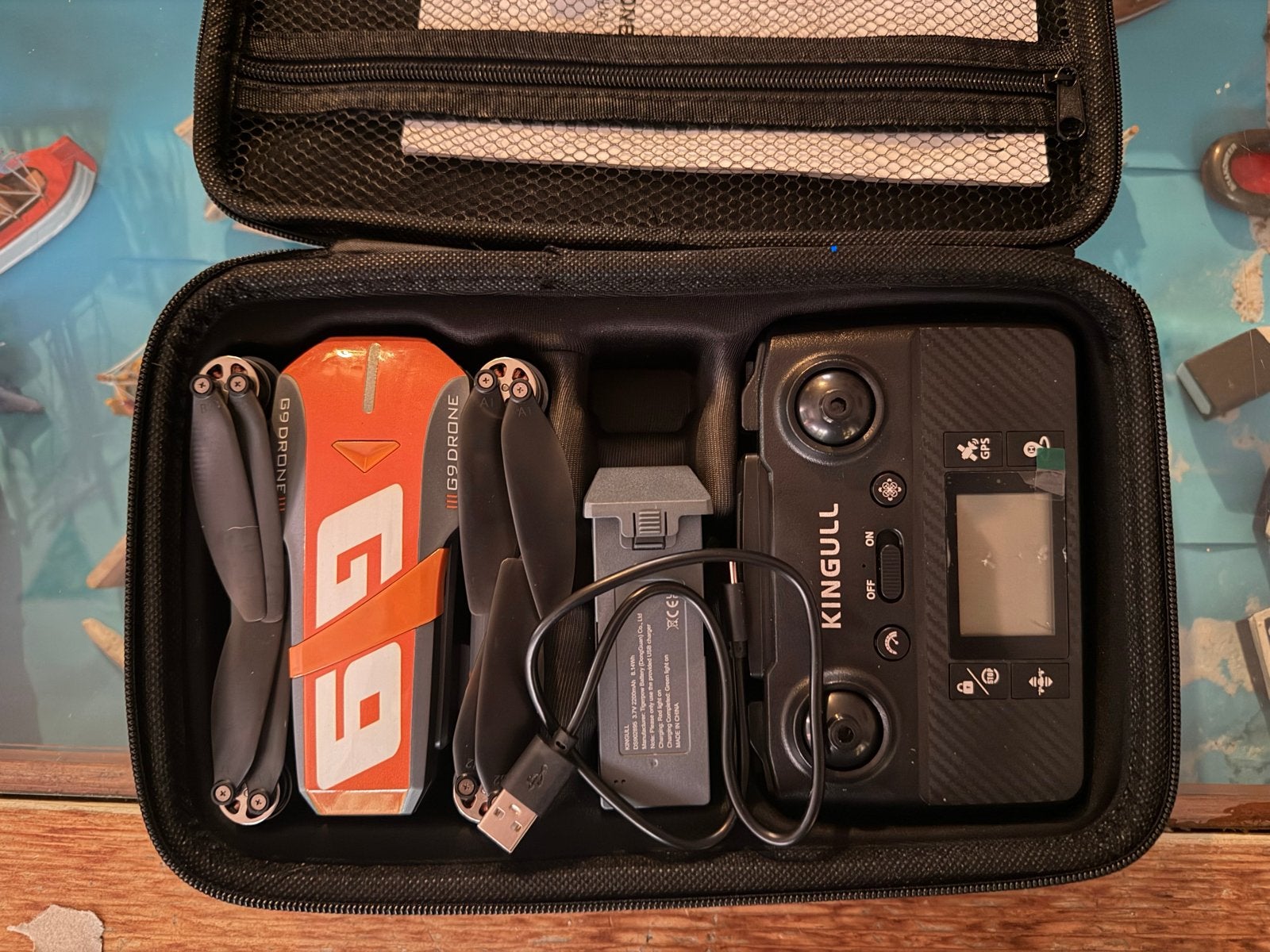 Kingull G9.9 Drone met Camera en GPS - Zo goed als nieuw, 250 tot 900 gram, Cameradrone, 100 tot 1000 meter, Overige merken