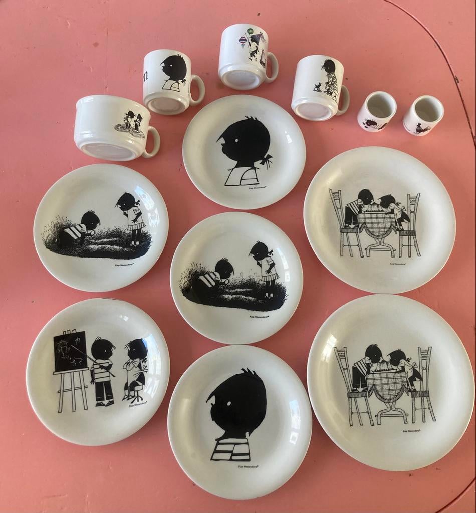 Jip en Janneke servies van Hema - 13-delige set, Huis en Inrichting, Ophalen, Gebruikt, Keramiek, Overige typen
