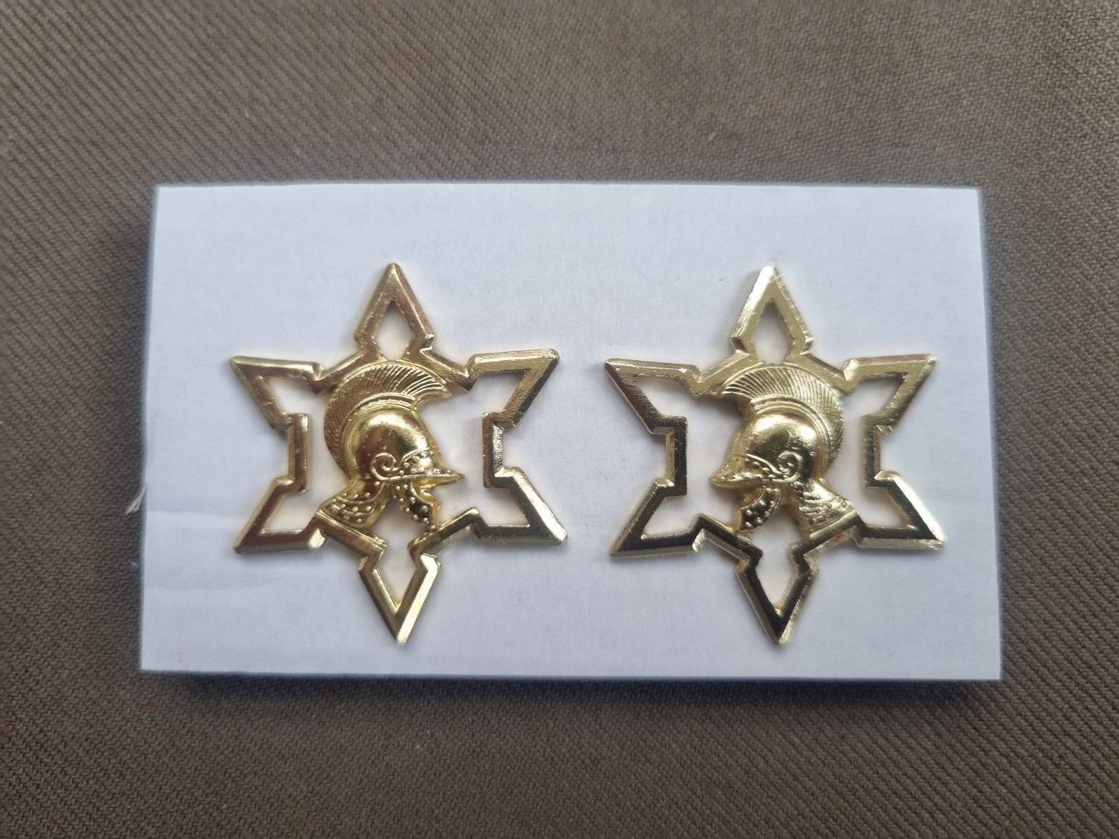 kraagspiegelemblemen Genie Fortificatien nr 2, Verzamelen, Ophalen of Verzenden, Landmacht, Nederland, Embleem of Badge