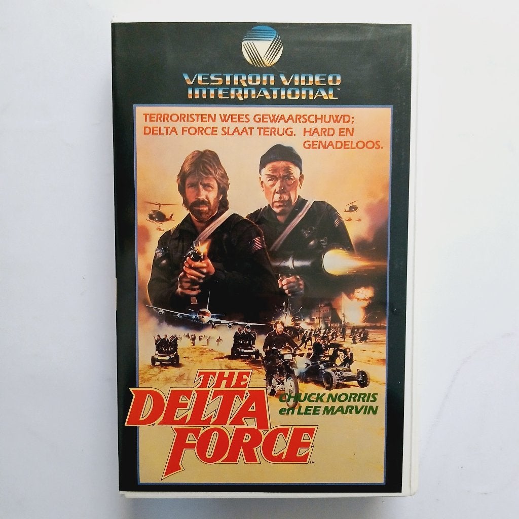The Delta Force - NL ex rental vhs - Vestron - Chuck Norris, Cd's en Dvd's, Alle leeftijden, Ophalen of Verzenden, Actie en Avontuur
