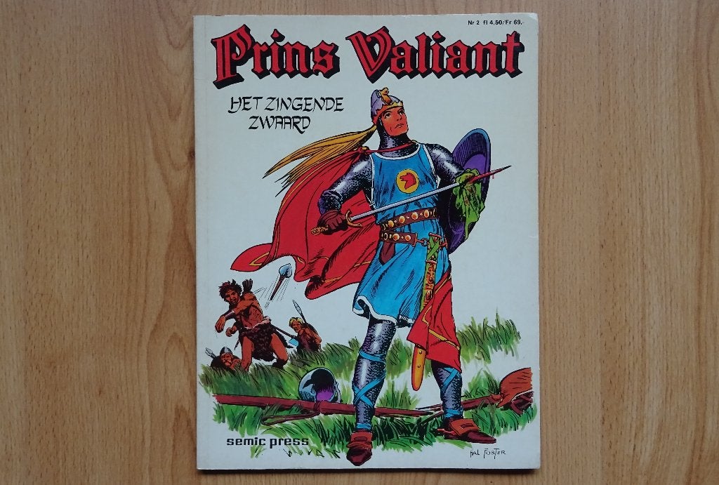 Prins Valiant, het zingende zwaard, 1e druk 1975, Boeken, Eén stripboek, Ophalen of Verzenden, Gelezen