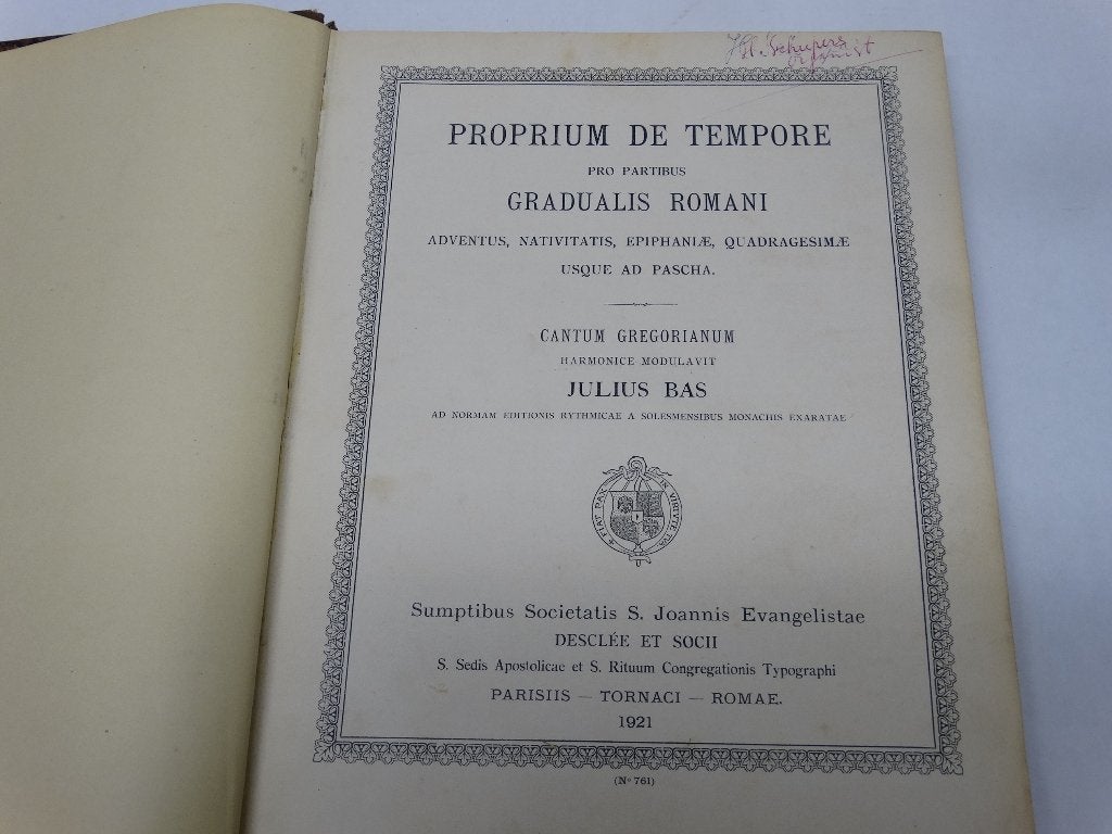 Oud antiek bladmuziek boek ingebonden Proprium De Tempore, Muziek en Instrumenten, Gebruikt, Overige soorten, Ophalen of Verzenden