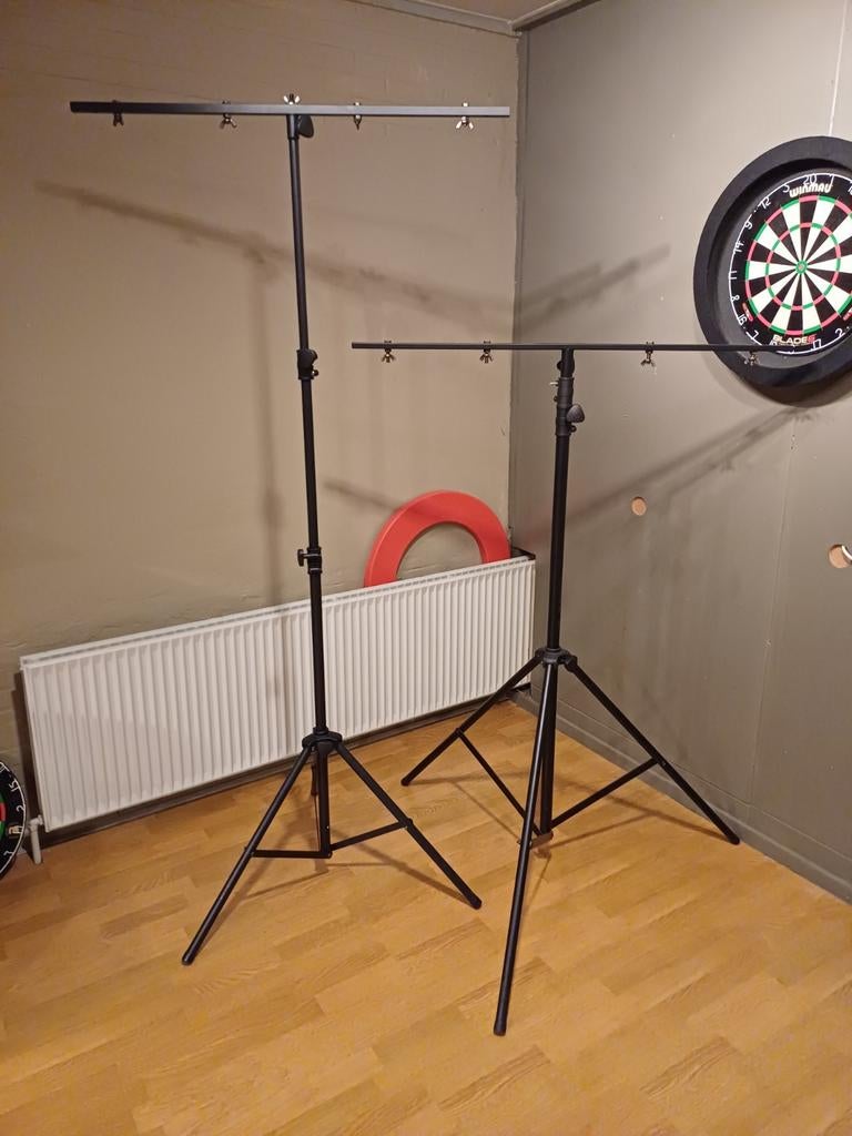 2x lichtstatief + T-bar, Ophalen, Gebruikt, Licht