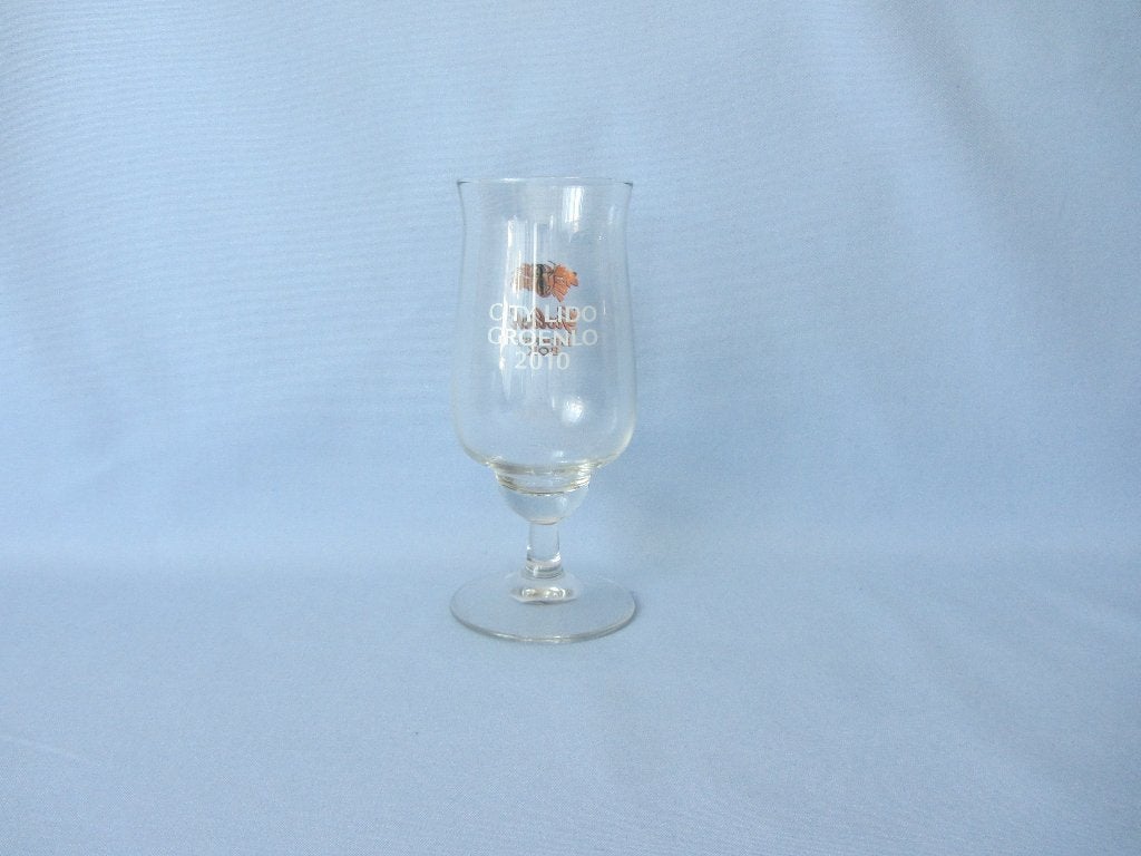 grolsch bokbier glas - opdruk city lido, Ophalen of Verzenden, Gebruikt, Glas of Glazen, Grolsch