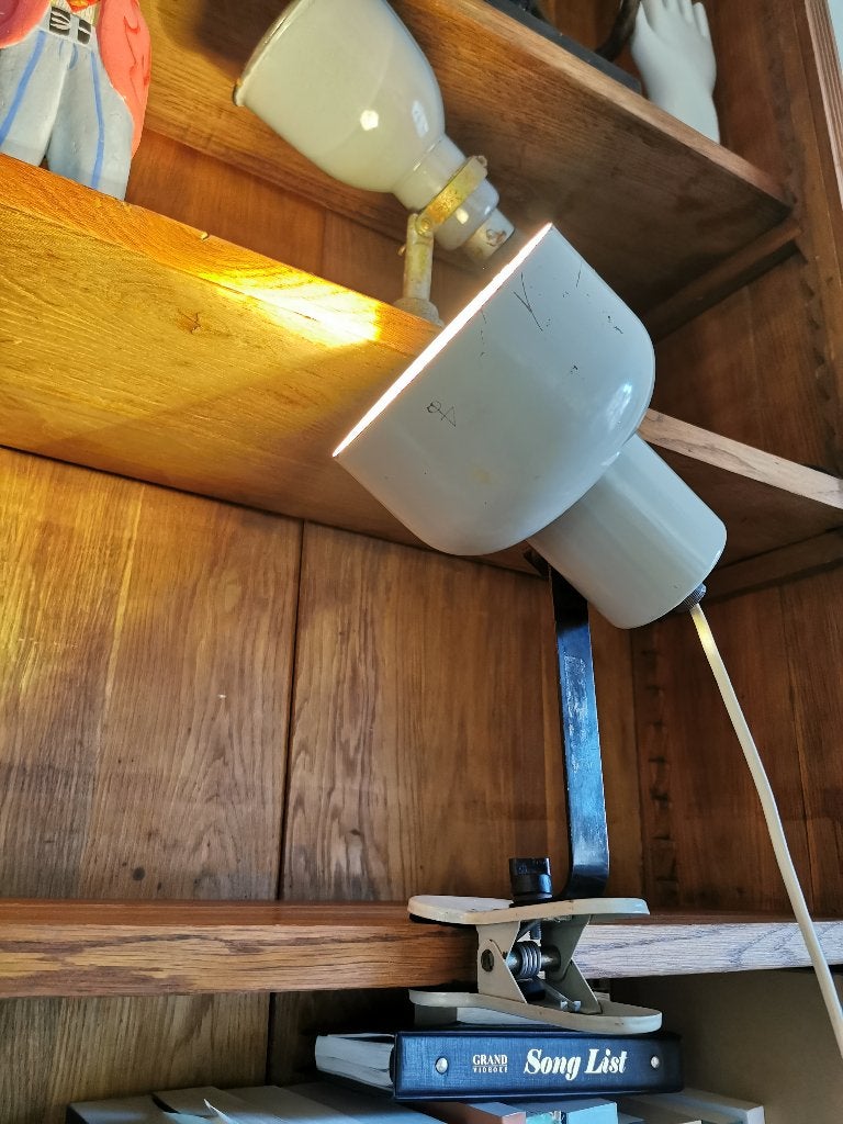 Vintage klemlamp/bureaulamp, Ophalen of Verzenden, Gebruikt