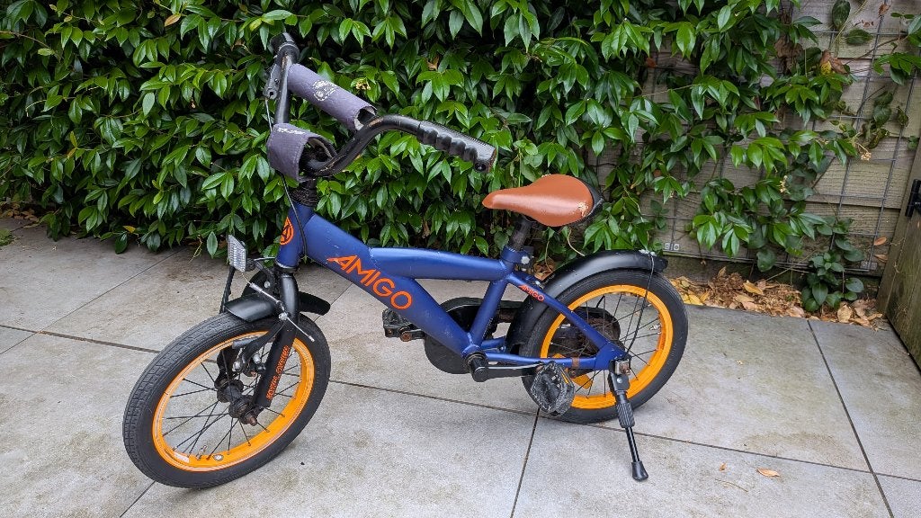 Mooie 14 inch kinderfiets voor jongens, Fietsen en Brommers, Fietsen | Jongens, Ophalen, Terugtraprem, Gebruikt, 14 inch of minder