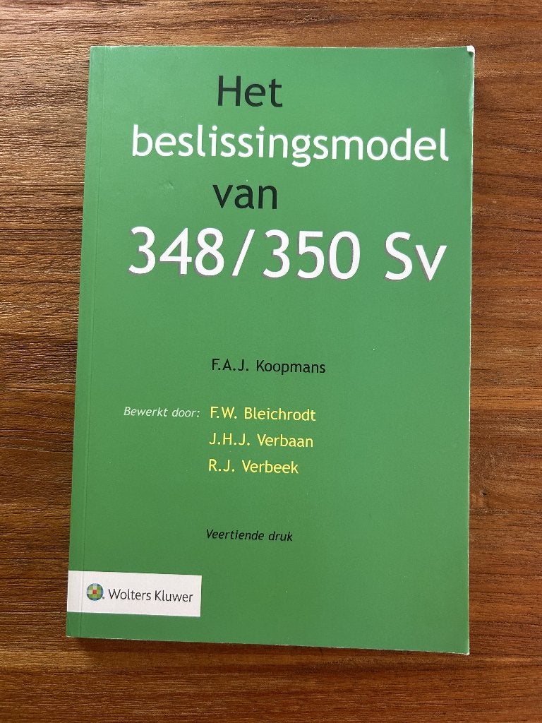 Het beslissingsmodel van 348 / 350 Sv (9 789013 163537), Gelezen, J.H.J. Verbaan, Alpha, HBO