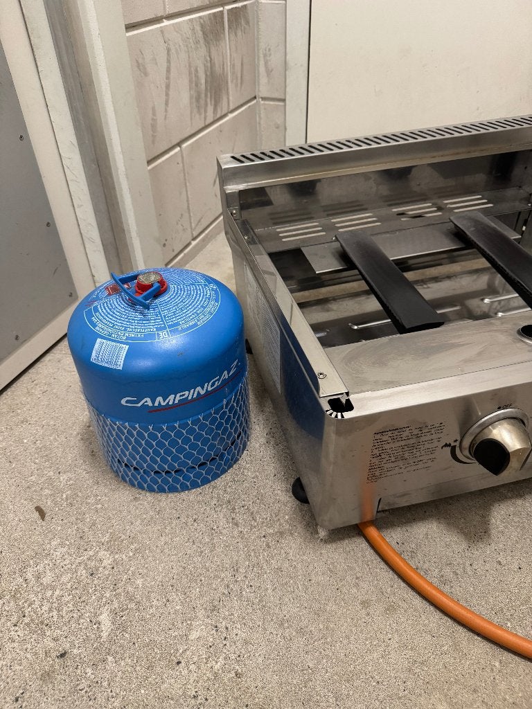 Bakplaat / Plancha met Campingaz fles, Ophalen, Zo goed als nieuw, Campinggaz