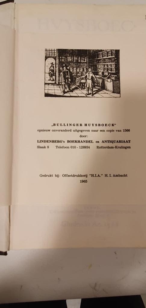 Bullinger Huysboec., Ophalen of Verzenden, Gelezen, Christendom | Protestants