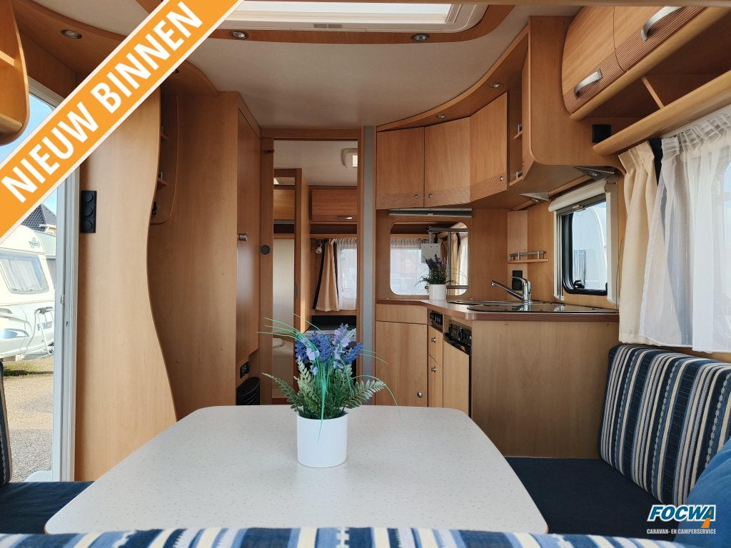 Dethleffs Camper 450 DB Mover Fransbed Zit Douche, Caravans en Kamperen, Schokbreker, Rondzit, Overige typen, Bedrijf
