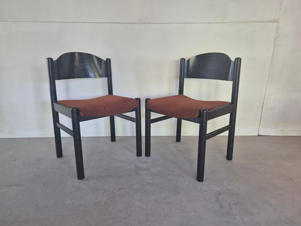 2 vintage magistretti stijl eetkamerstoelen, Ophalen, Onbekend, Onbekend, Onbekend