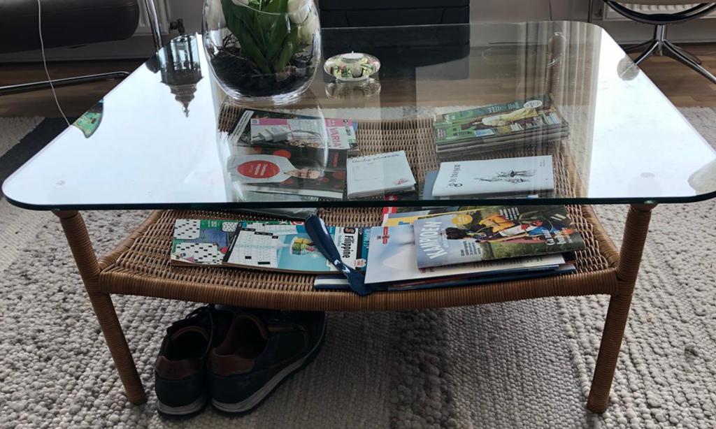 Salontafel, Huis en Inrichting, Tafels | Salontafels, Ophalen, Gebruikt, 50 tot 100 cm, Vierkant