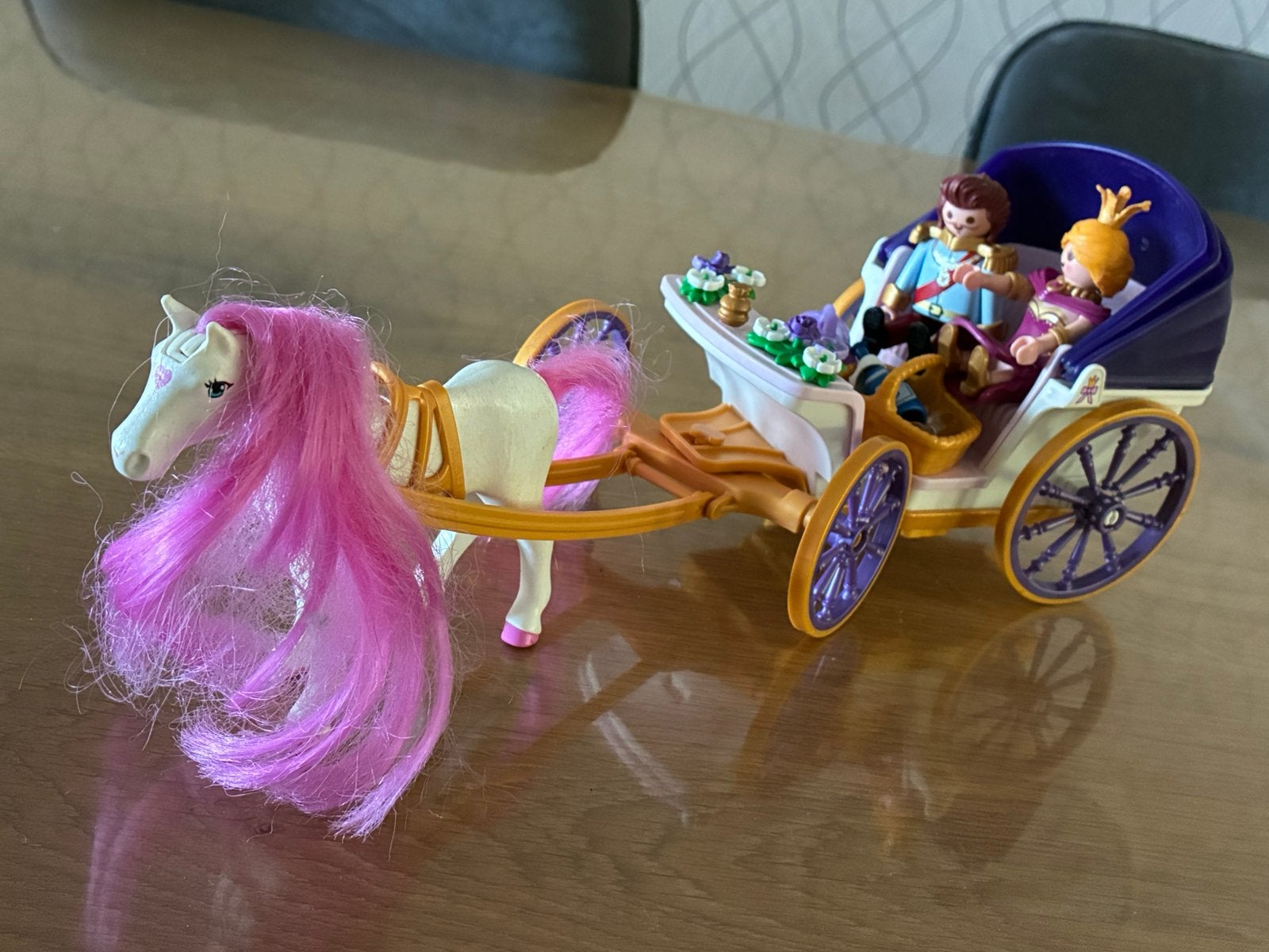 Playmobil koninklijke koets met paard, Kinderen en Baby's, Speelgoed | Playmobil, Gebruikt, Complete set, Voertuig, Ophalen of Verzenden