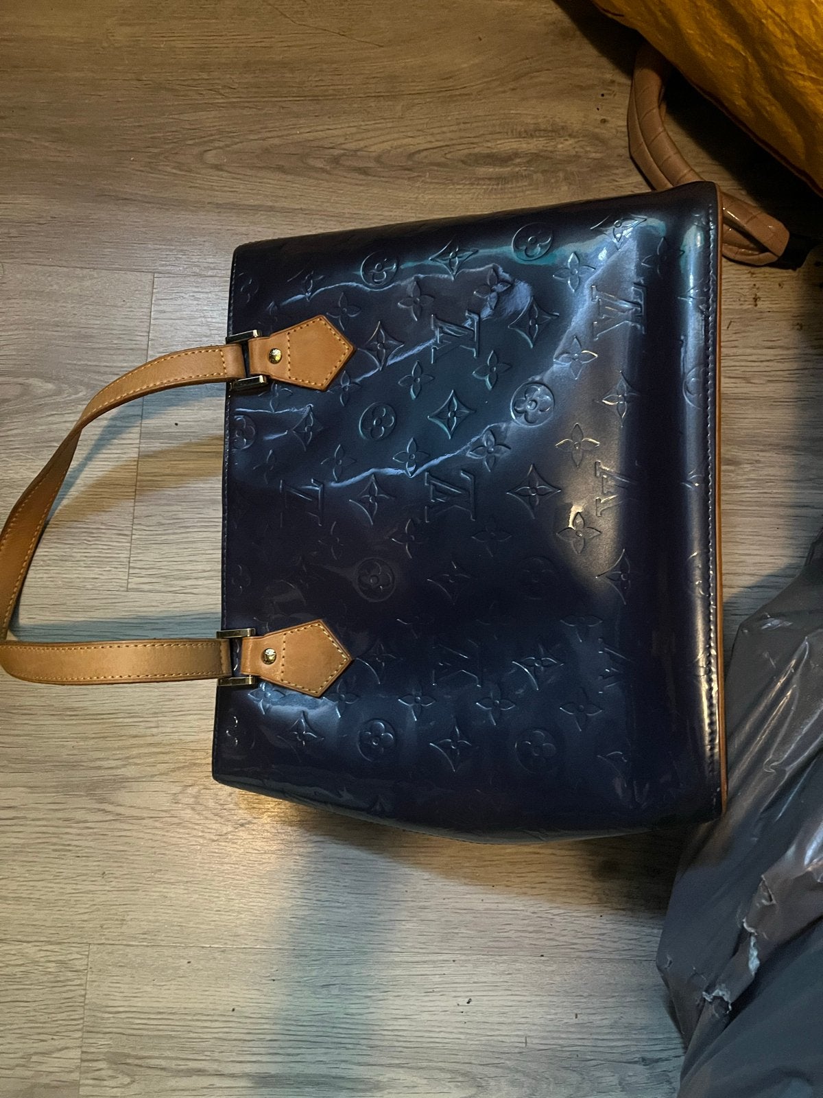Louis Vuitton Vernis Lexington Handtas Orgineel, Ophalen, Gebruikt, Blauw, Handtas