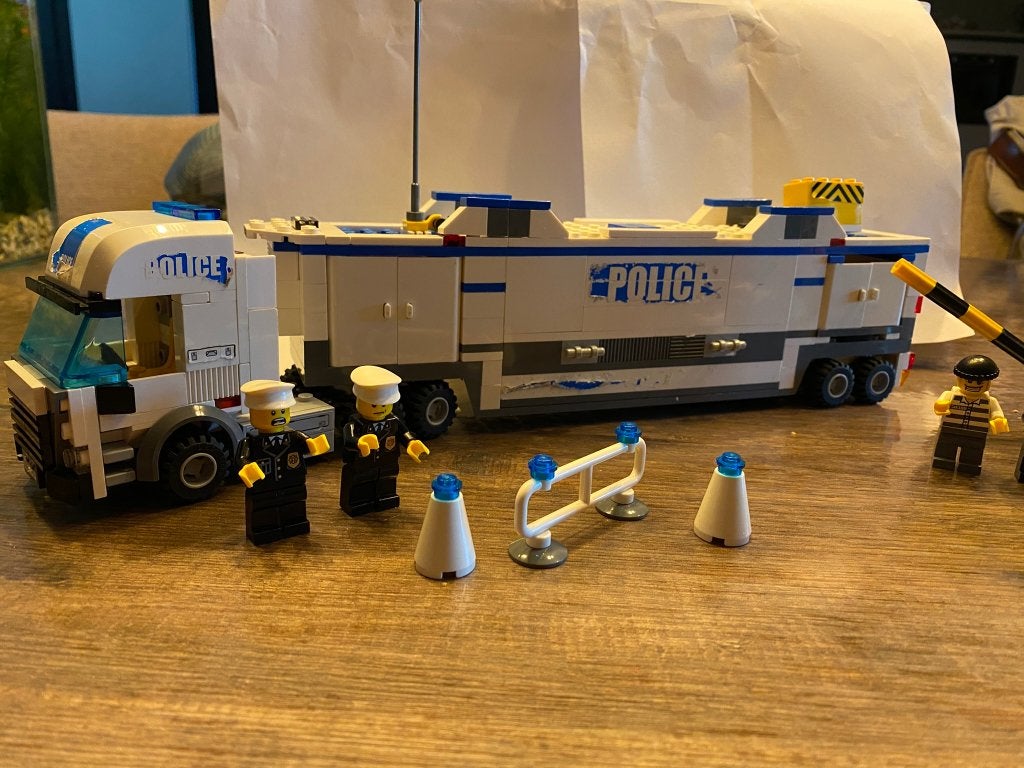 LEGO 7743 – Politievrachtwagen, Gebruikt, Lego, Ophalen of Verzenden, Compleet