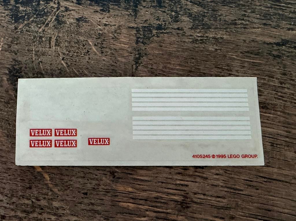 Stickersheet uit Lego 1854 (House with Roof-Windows (Velux)), Ophalen of Verzenden, Nieuw, Losse stenen, Lego