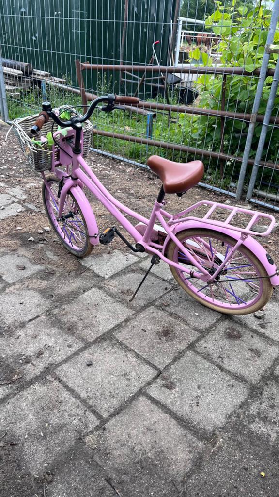 Roze Spirit Diva meisjes kinder fiets 20 inch, rieten mandje, Fietsen en Brommers, Ophalen of Verzenden, Gebruikt, Velgrem, 16 tot 20 inch