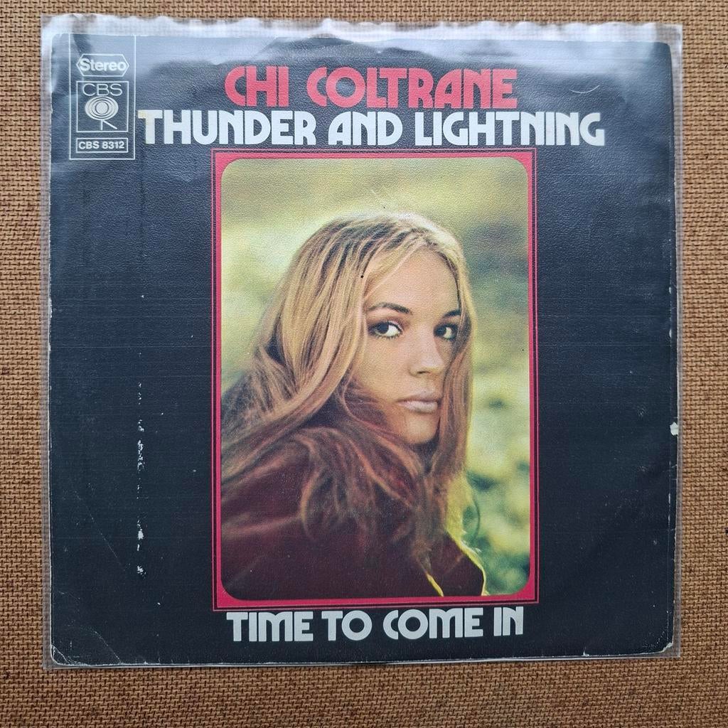 Coltrane, Chi - Thunder and lightning - Single is TOP, Cd's en Dvd's, Vinyl Singles, Gebruikt, 7 inch, Single, Ophalen of Verzenden