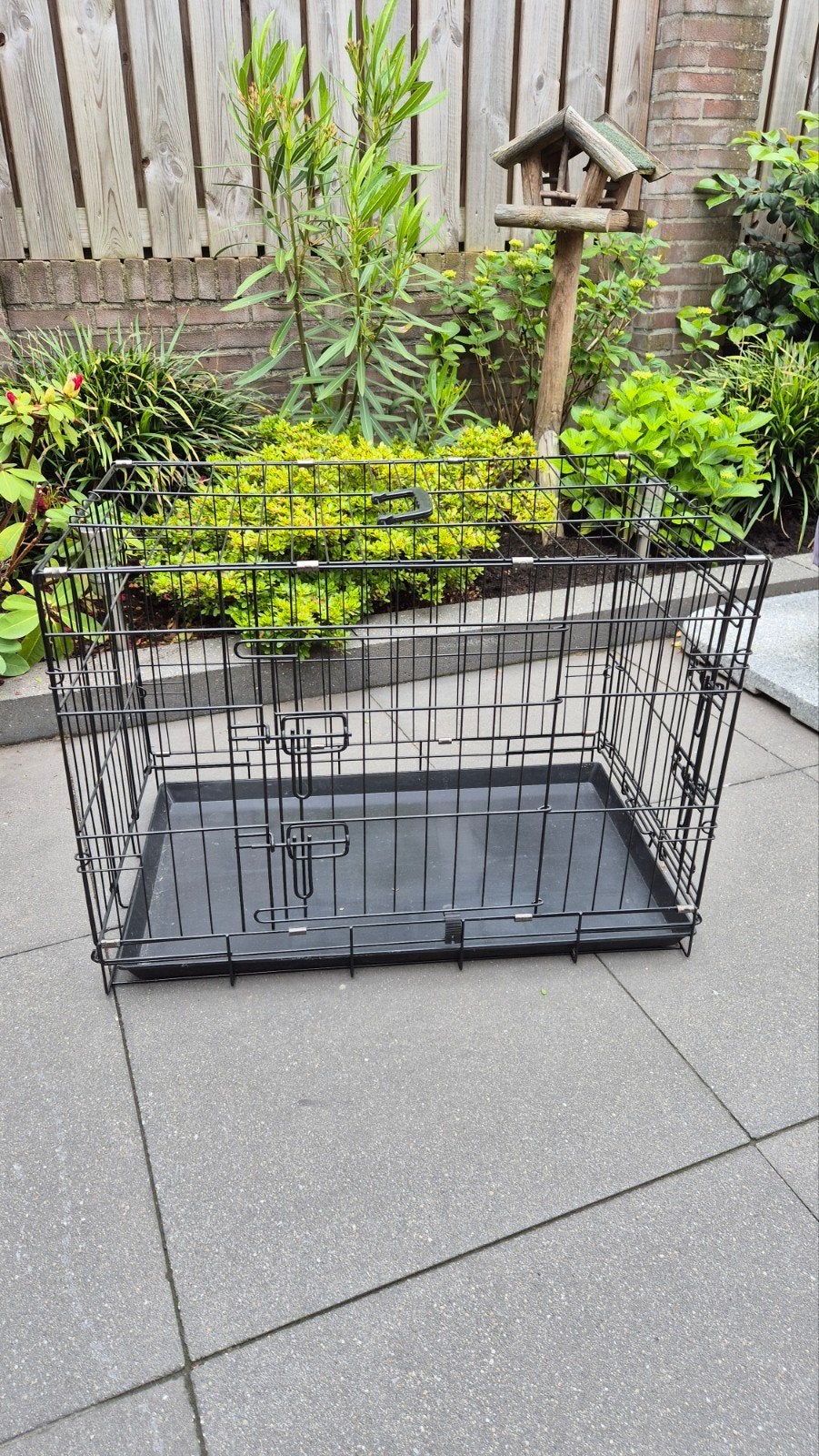 Honden bench zwart, Dieren en Toebehoren, Hondenhokken, Ophalen, 75 tot 110 cm, Minder dan 65 cm