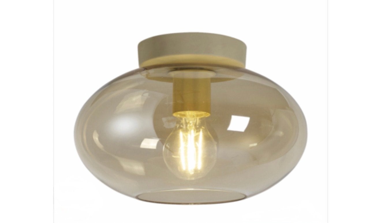 Plafondlamp Vetro amberkleurig glas (Nieuw), Ophalen, Nieuw, Glas, Plafondlamp