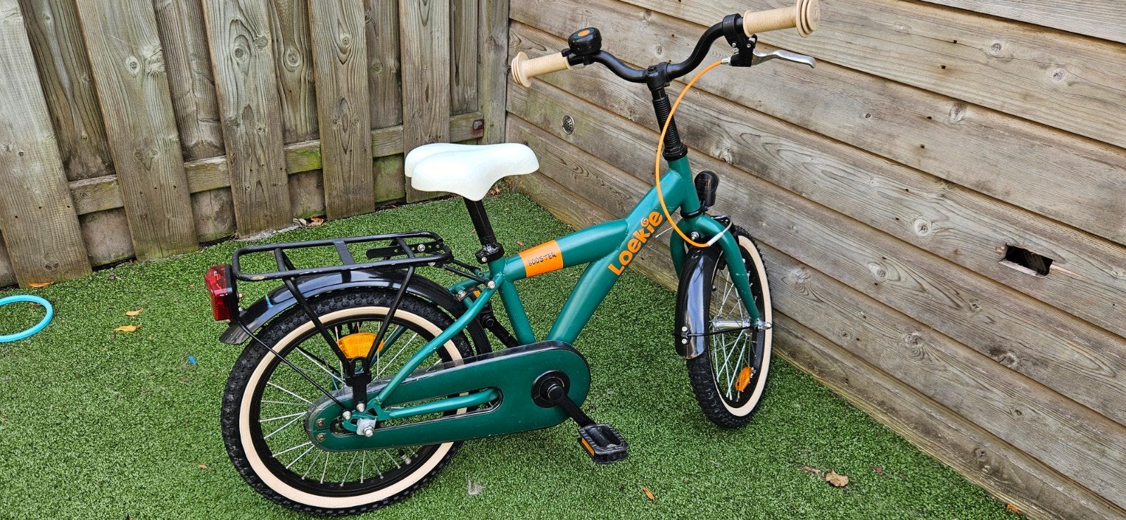 Loekie Booster 16 inch kinderfiets - Groen, Ophalen, Terugtraprem, Zijwieltjes, Loekie