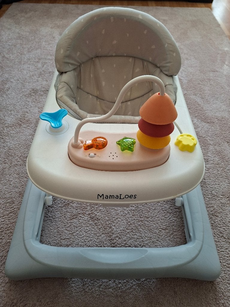 MamaLoes Mikko Grijs Baby Walker Loopstoel, Ophalen of Verzenden, Zo goed als nieuw, Overige typen, Met licht